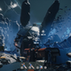 Breathedge's space visa, showing the wreckage surrounded by rocks and paint